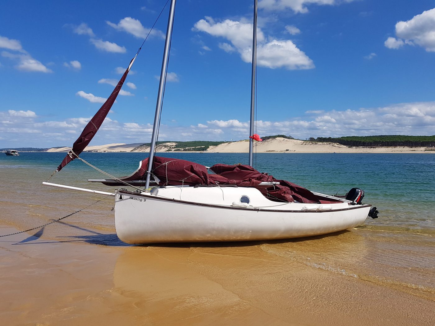 Le voilier Skellig sur le bassin d'Arcachon